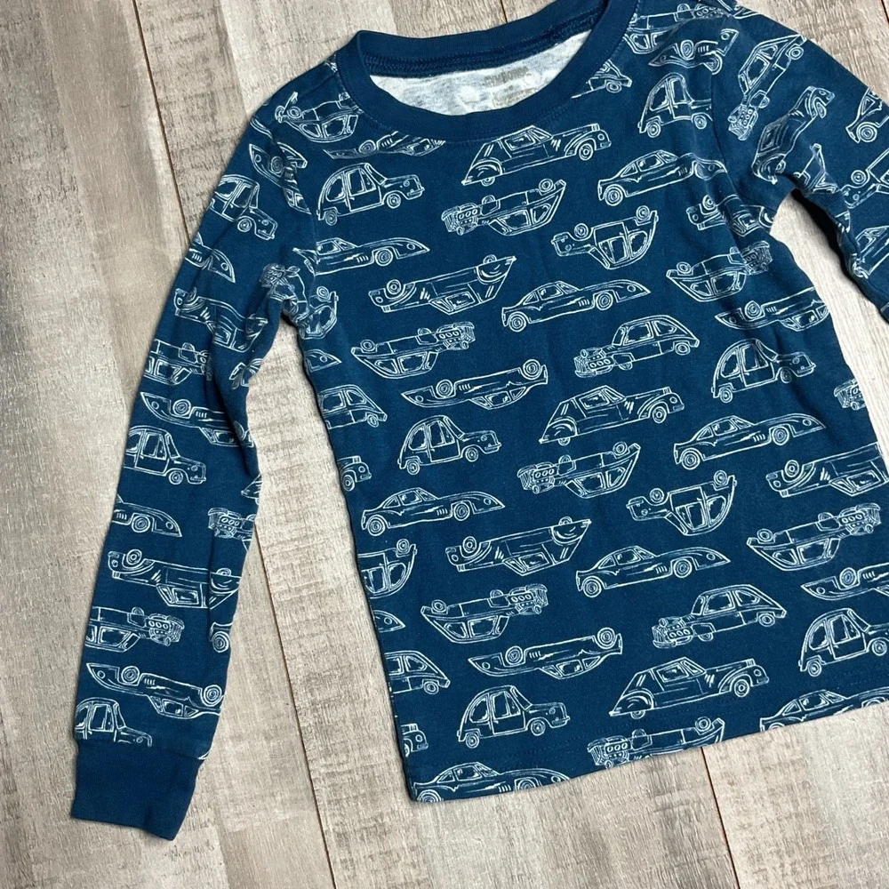 Gymboree Boys Blue Vintage Car Print Pajama Set 2-Piece Cotton Snug Fit Size 6